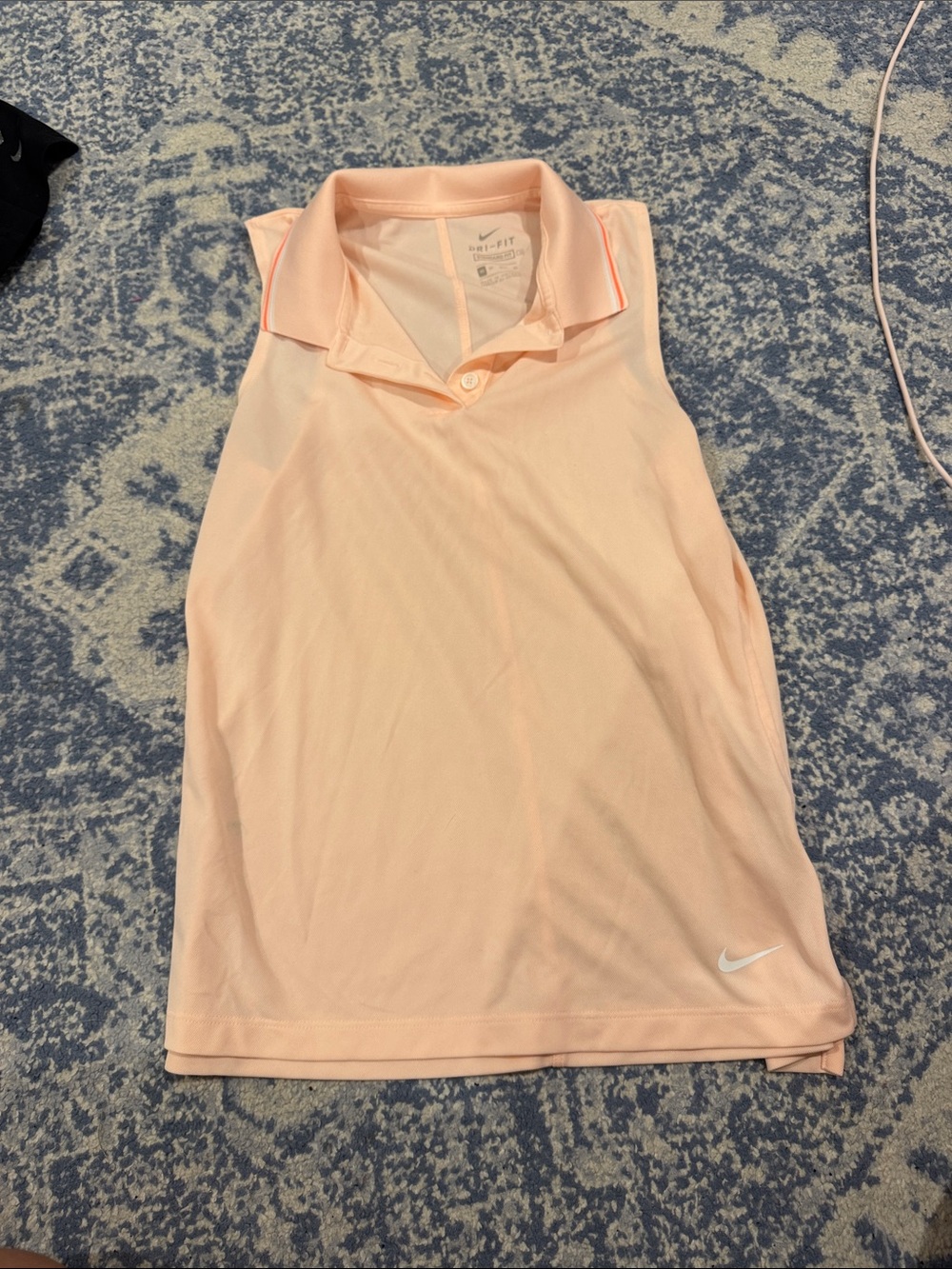 Nike Peach Dri-FIT Sleeveless Polo Tank
